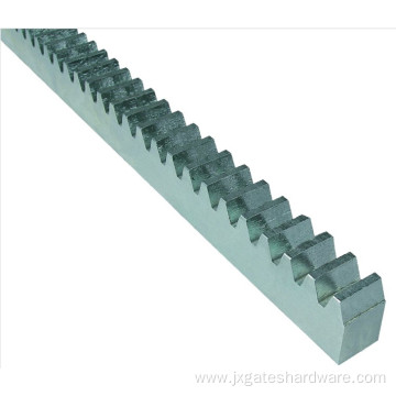 Steel gear rack for heavy duty sliding door